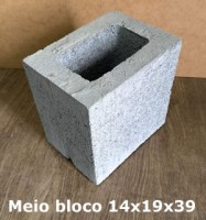 Meio bloco 14x19x39